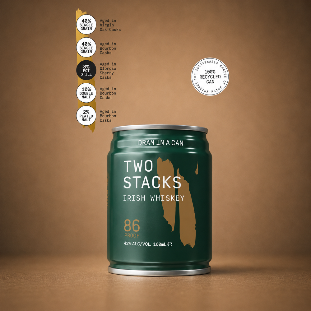Two Stacks Irish Whiskey 43% 10cl – Signature Blend