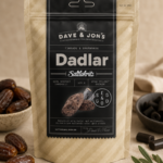 Dave & Jon's maitsestatud datlid "Salted Licorice" 125g
